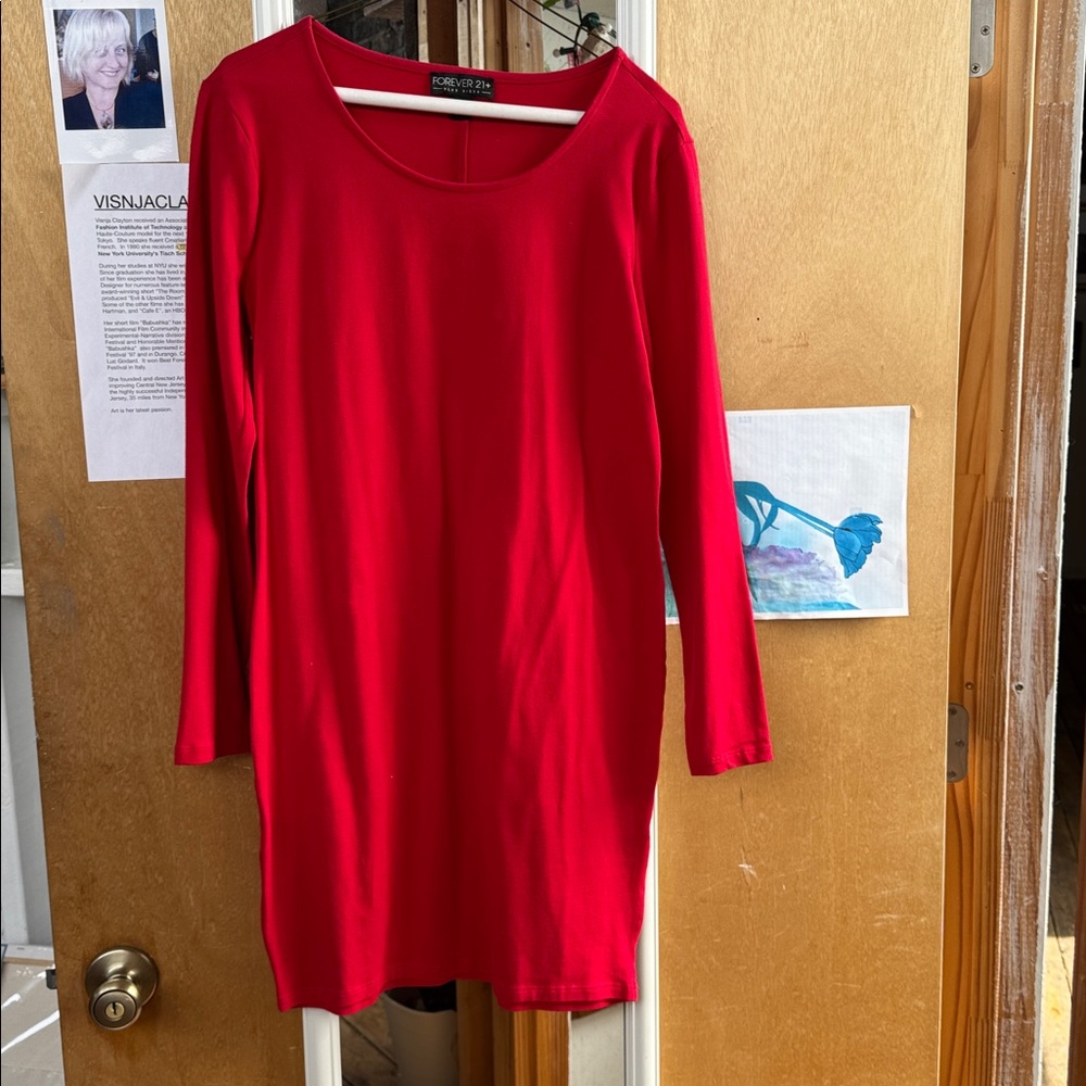Red Cotton Dress Forever 21